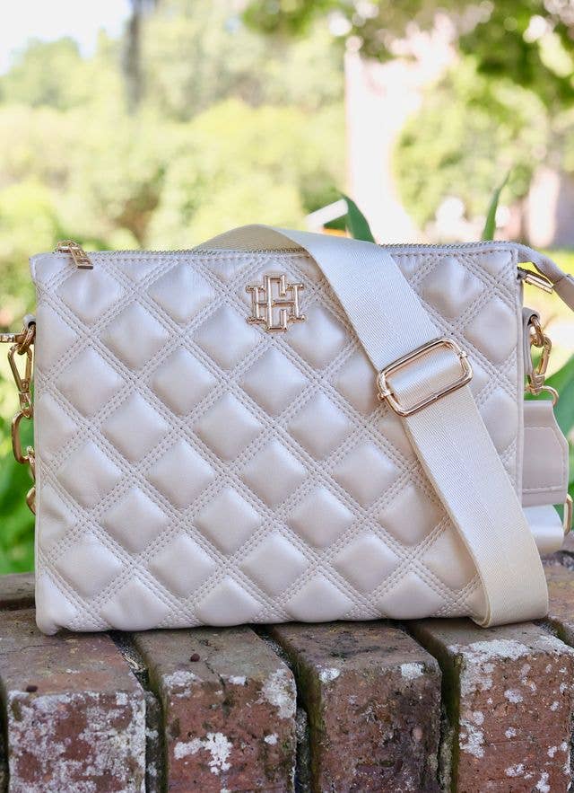 Quilted Crossbody - Pearl